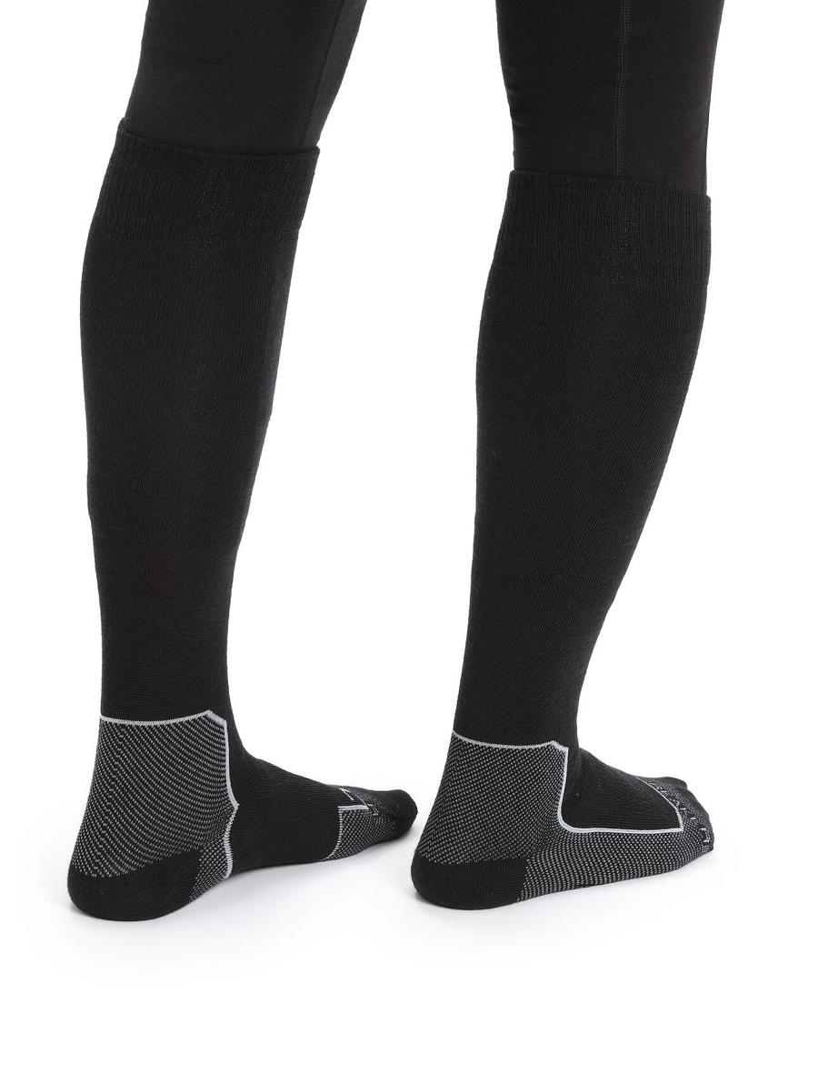 Black Women's Icebreaker Merino Ski+ Ultralight Over the Calf Socks | USA 1443EBCX